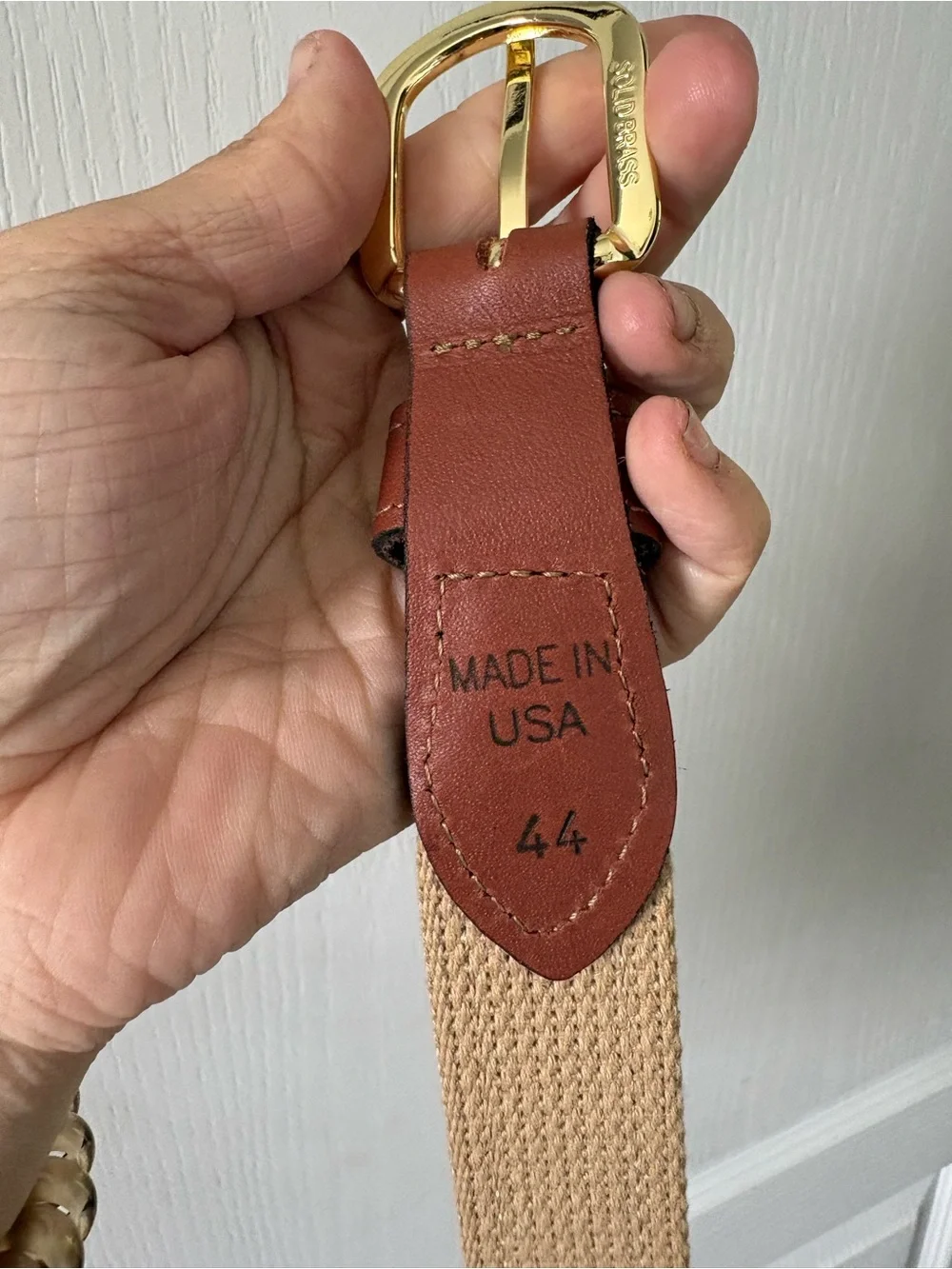 Palm Moon Ribbon Belt men’s size 44